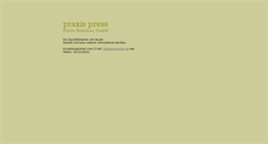 Desktop Screenshot of praxis-press.de